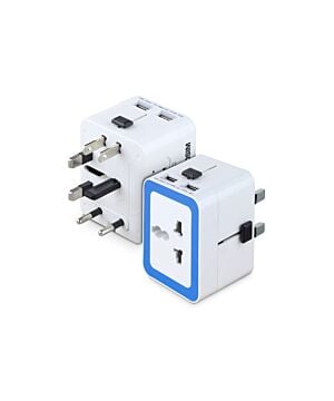 WorldSIM World Travel adapter plug mains with 2 USB Port