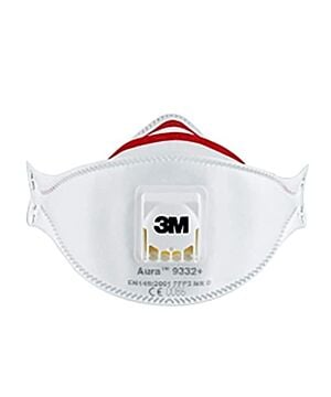 3M 9332A+ FFP3 Valved Particulate Respirator Face Masks - Pack of 1, 10 & 20 Pcs