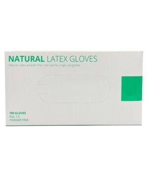 Natural Powder free Latex Non-Sterile Disposable Gloves - Pack of 100