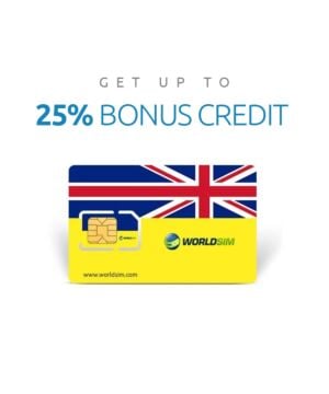 25% Bonus Credit with UK SIM Card