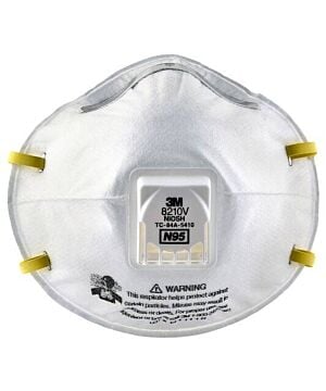 3M Particulate Respirator N95 8210V Face Masks - Pack of 10 Pcs