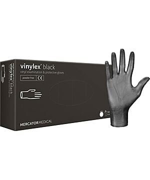 Vinylex Black Vinyl Powder free Gloves - Pack of 100