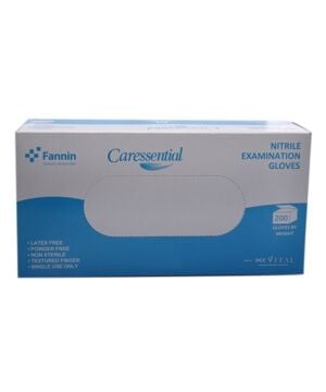 Caressential Powder-Free Nitrile Examination Gloves - Pack of 200