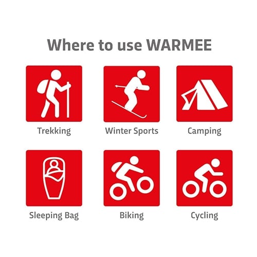 WARMEE HAND WARMERS - HEAT POUCH, HEAT PACK FOR MEN & WOMEN, BODY WARMER  FOR TRAVEL, COLD CLIMATE, WINTER