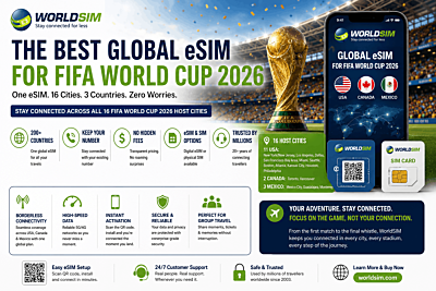 Install The Best Global eSIM and Physical SIM Card That Keeps You Connected Across All 16 FIFA World Cup 2026 Host Cities