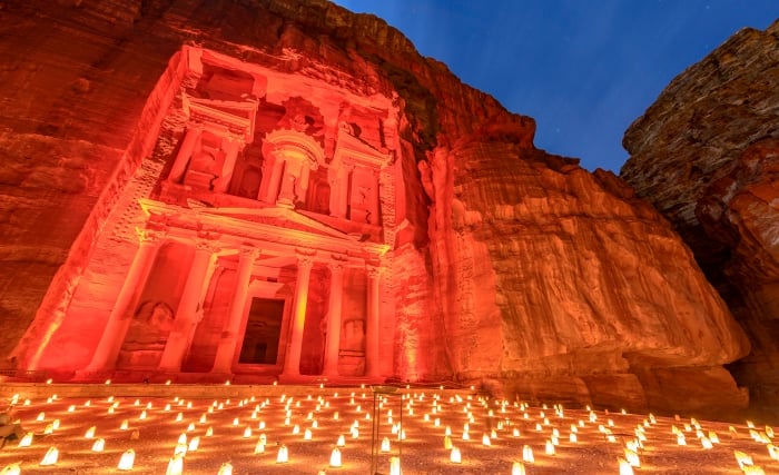 Petra at night