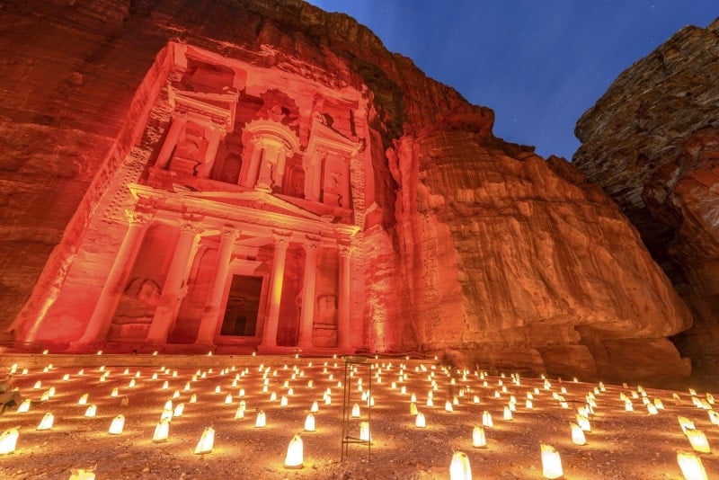 Petra at night