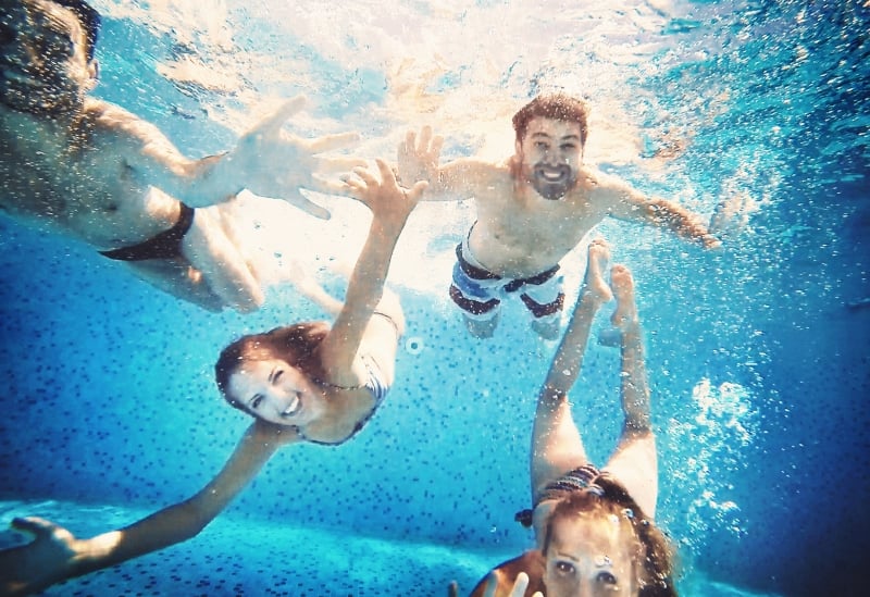 People underwater