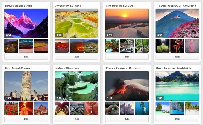 Pinterest boards